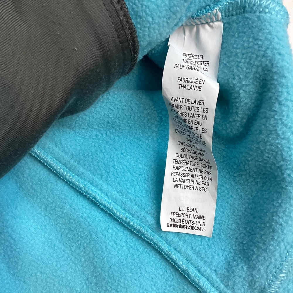 LL Bean Womens Turquoise Blue Full Zip Fleece Jacket 295927 Small Regular - Picture 6 of 13